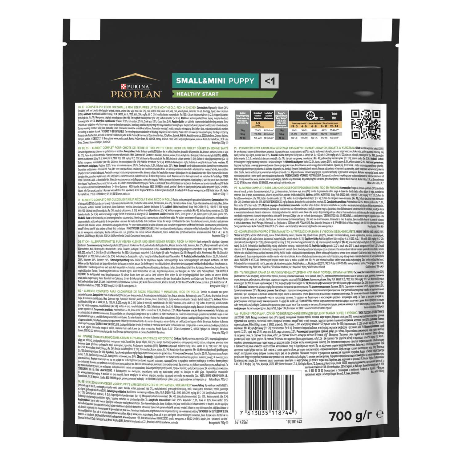 Purina Pro Plan Small&Mini Puppy Healthy Start με Κοτόπουλο 700gr - Image 2