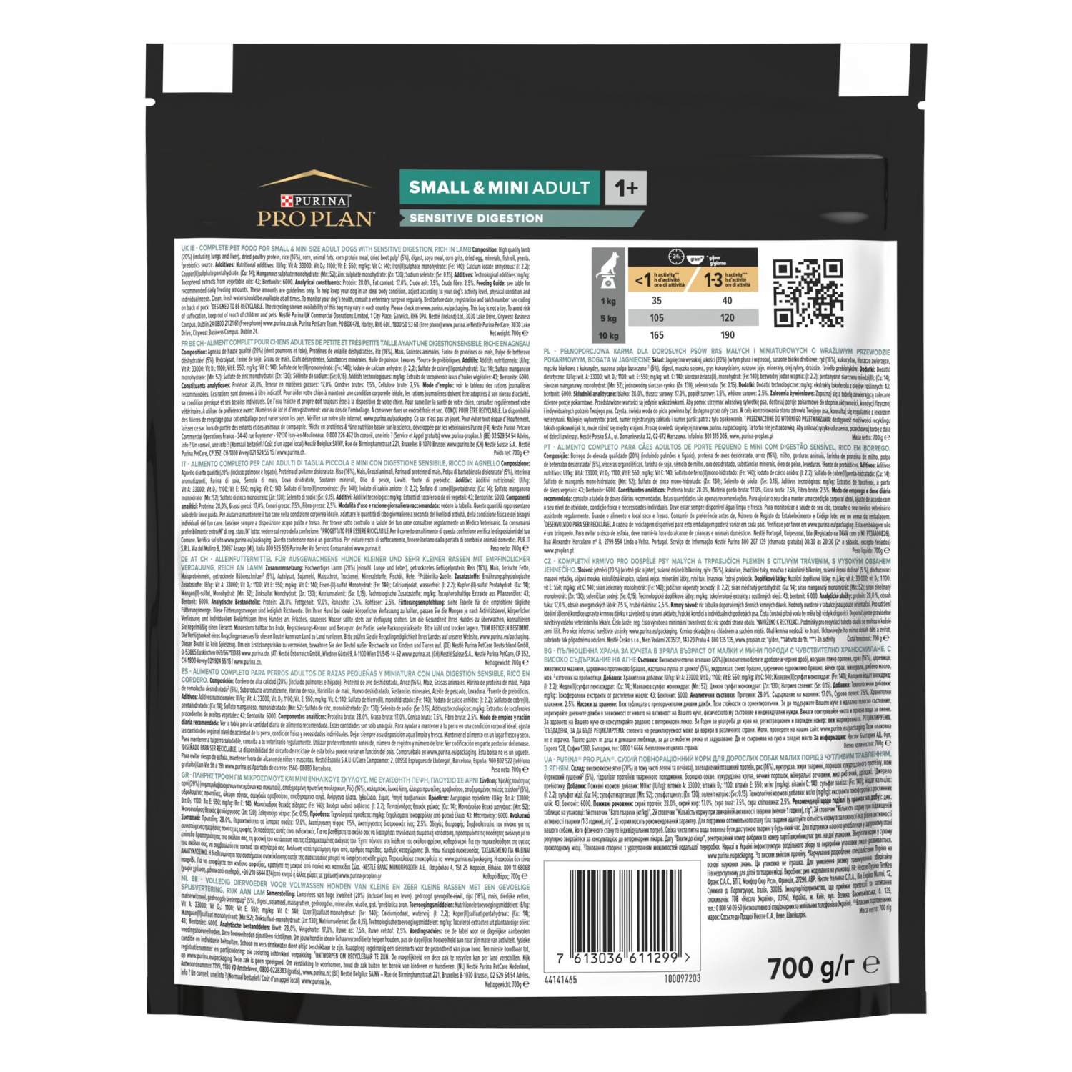 Purina Pro Plan Small&Mini Adult Sensitive Digestion με Αρνί 700gr - Image 2