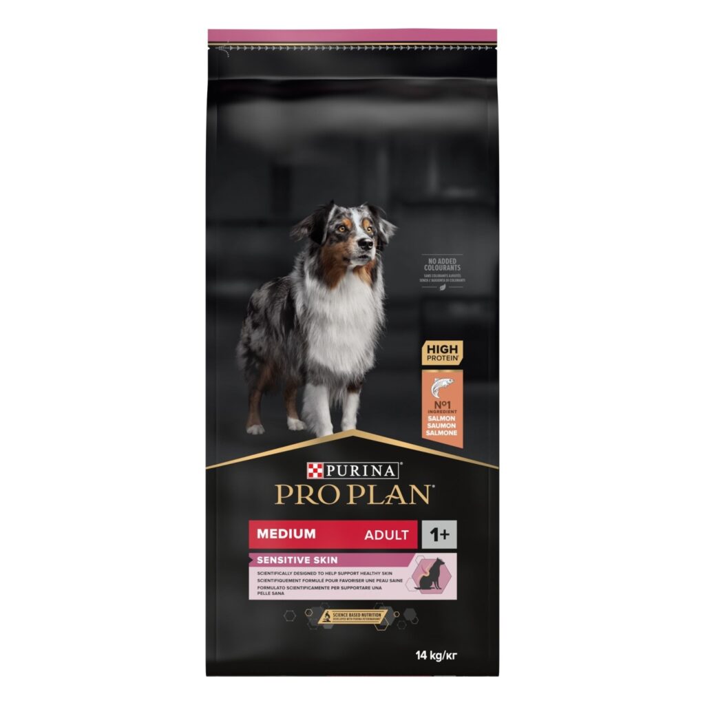 Purina Pro Plan Medium Adult Sensitive Skin με Σολομό 14kg