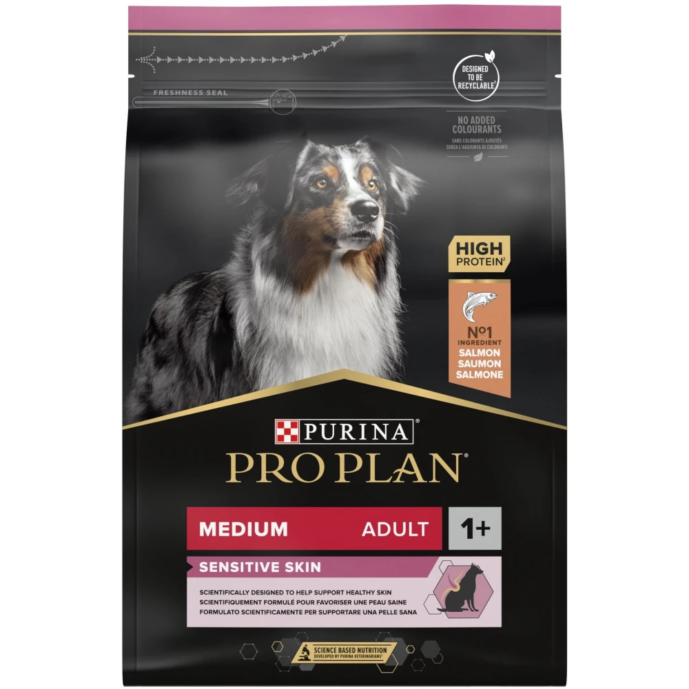 Purina Pro Plan Medium Adult Sensitive Skin με Σολομό 3kg
